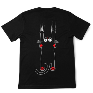 Hangende kat T-shirt