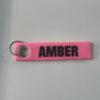 Roze Amber Sleutelhanger Rood/Paars/Roze