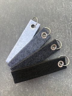 Grijs tinten Sleutelhanger grijs/zwart