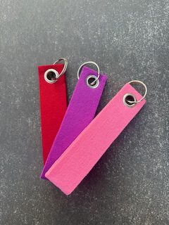 Rood_roze_paars Sleutelhanger Rood/Paars/Roze