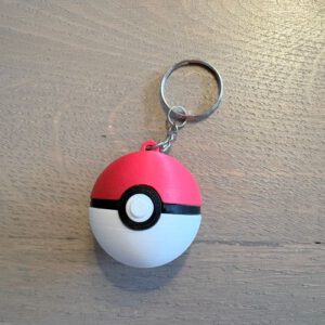 Sleutelhanger rood wit bal