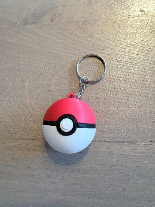 Pokebal sleutelhanger Sleutelhanger rood wit bal