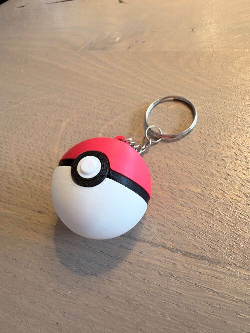 Pokebal sleutelhanger2 Sleutelhanger rood wit bal