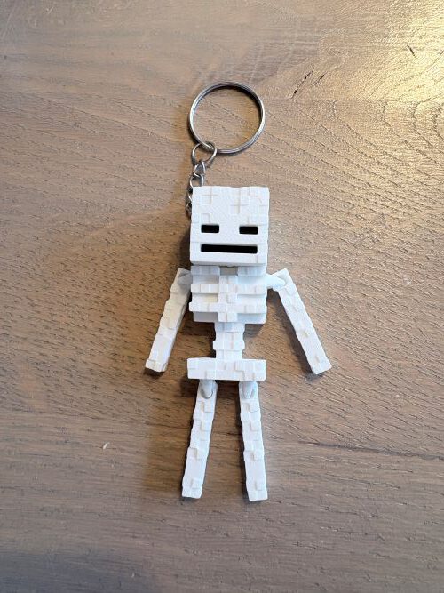 Sleutelhanger skelet wit