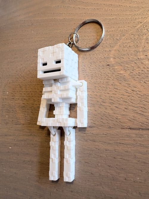 Sleutelhanger skelet wit