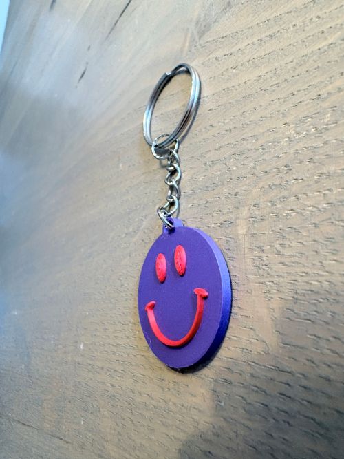 Sleutelhanger smiley meerdere kleuren